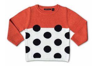 Orange Black Dots Sweater – mini kardi