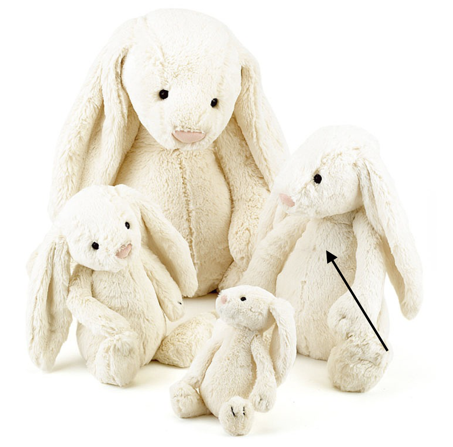  うさぎ　Medium Bashful Cream Bunny Mサイズ／31㎝】Bashful Cream Bunny Medium BAS3BC M