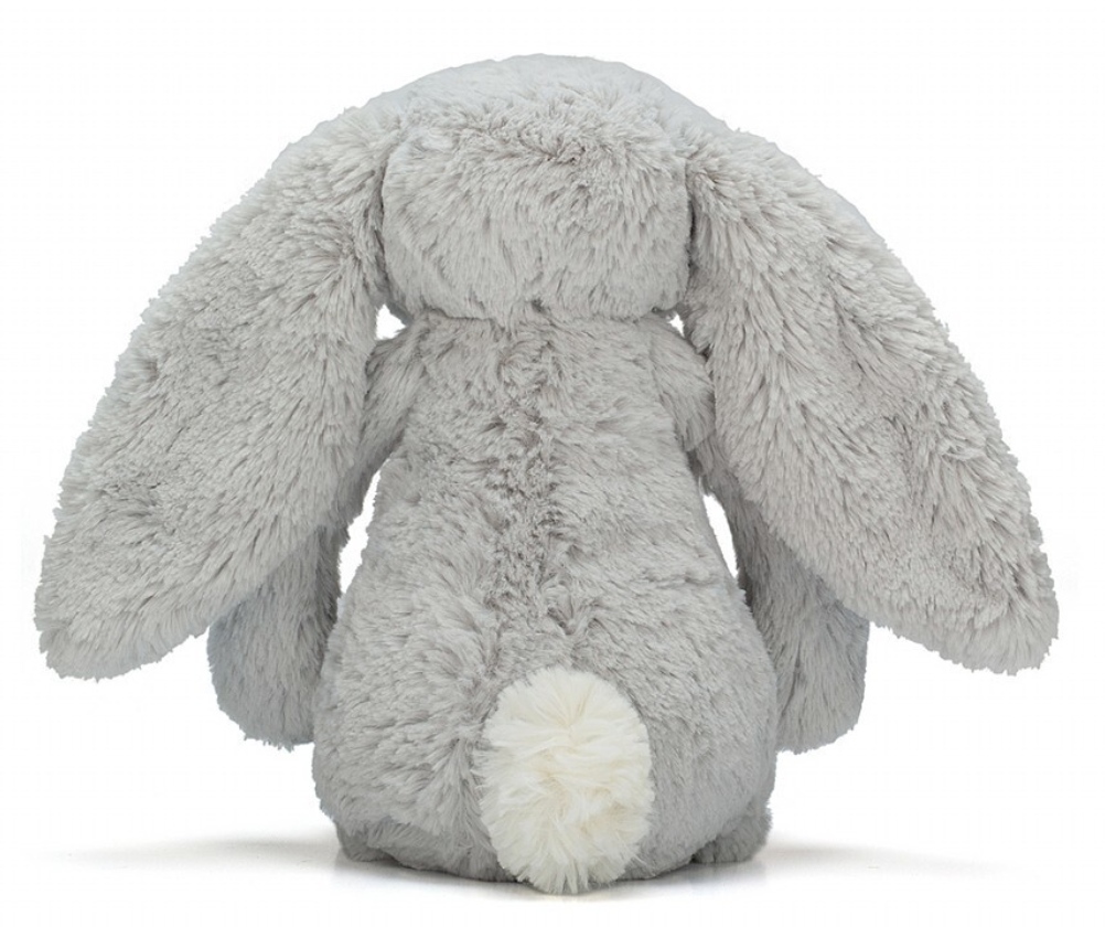 Jellycat Bashful Silver Bunny Really Big – mini kardi Jellycat Bashful Silver Bunny Really Big – mini kardi