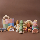 Raduga Grez Pastel Earth Stacking Tower Wood Toy