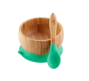 Avanchy Bamboo Baby Suction Bowl + Spoon 竹製碗套裝