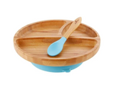 Avanchy Toddler Bamboo Stay Put Suction Plate + Spoon 竹製大碟套裝