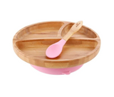 Avanchy Toddler Bamboo Stay Put Suction Plate + Spoon 竹製大碟套裝
