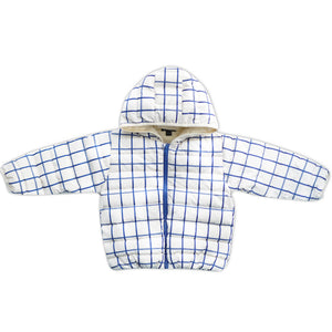 Mini Kardi Check Down Jacket / Blue