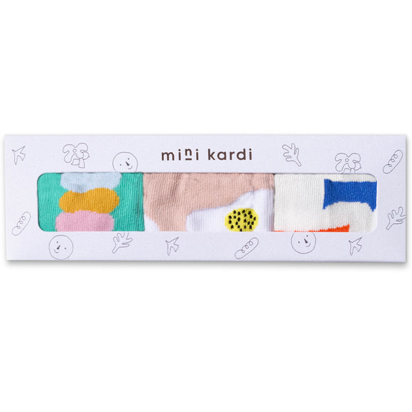 Mini Kardi Playful Socks Set - Icecream / Egg/ Papercut