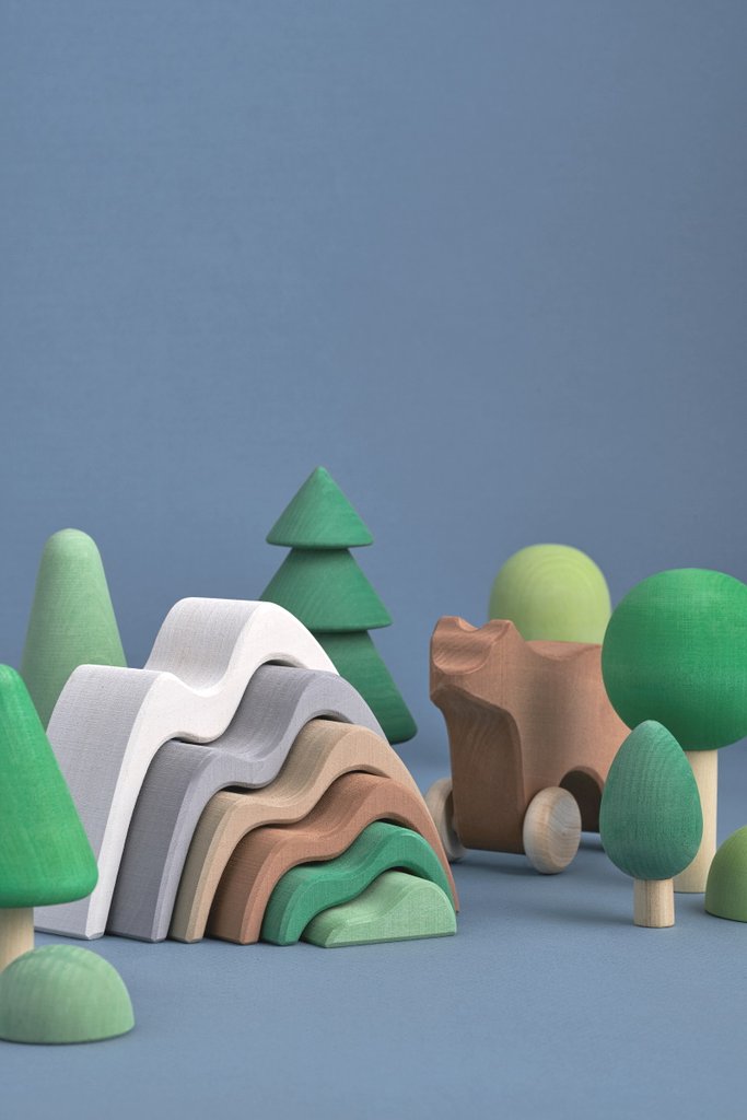 Raduga Grez Mountains Arch Stacker Wood Toy – mini kardi