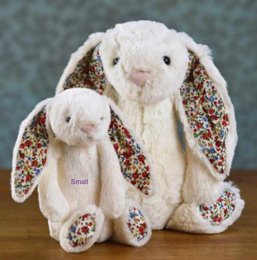 Jellycat Blossom Cream Bunny Small mini kardi