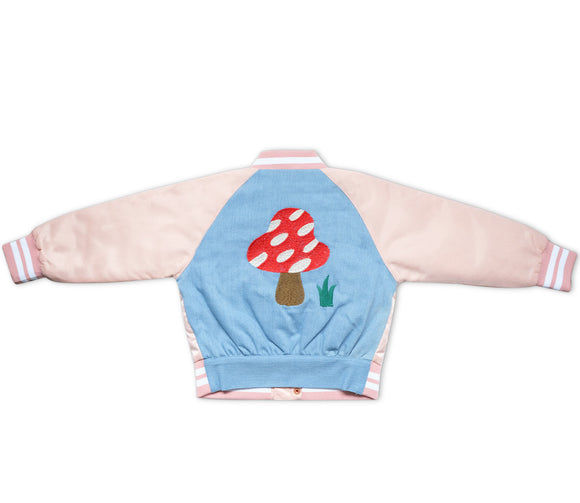 Mini Kardi Mushroom Bomber Jacket / Pink