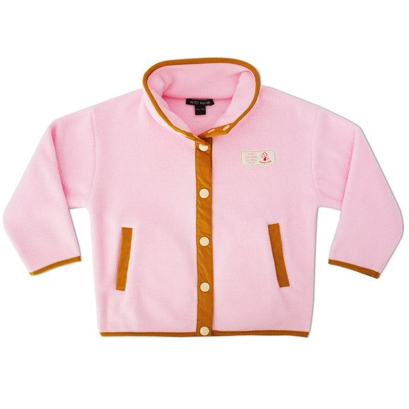 Mini Kardi Mushroom Fleece Jacket / Pink